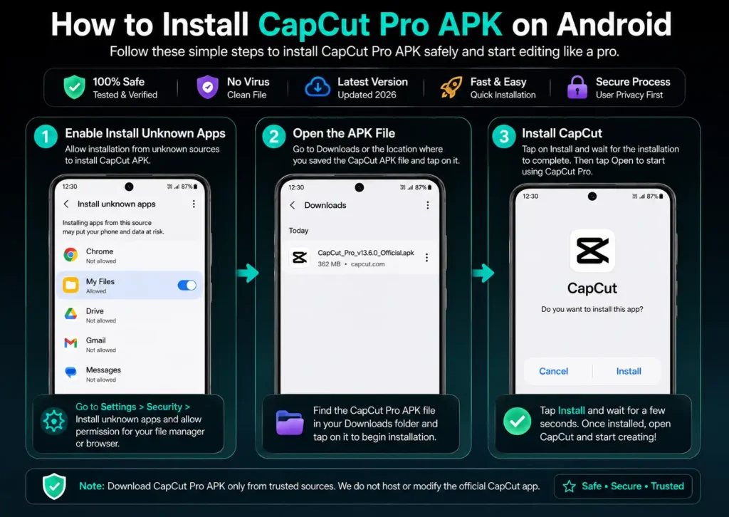 capcut pro installation