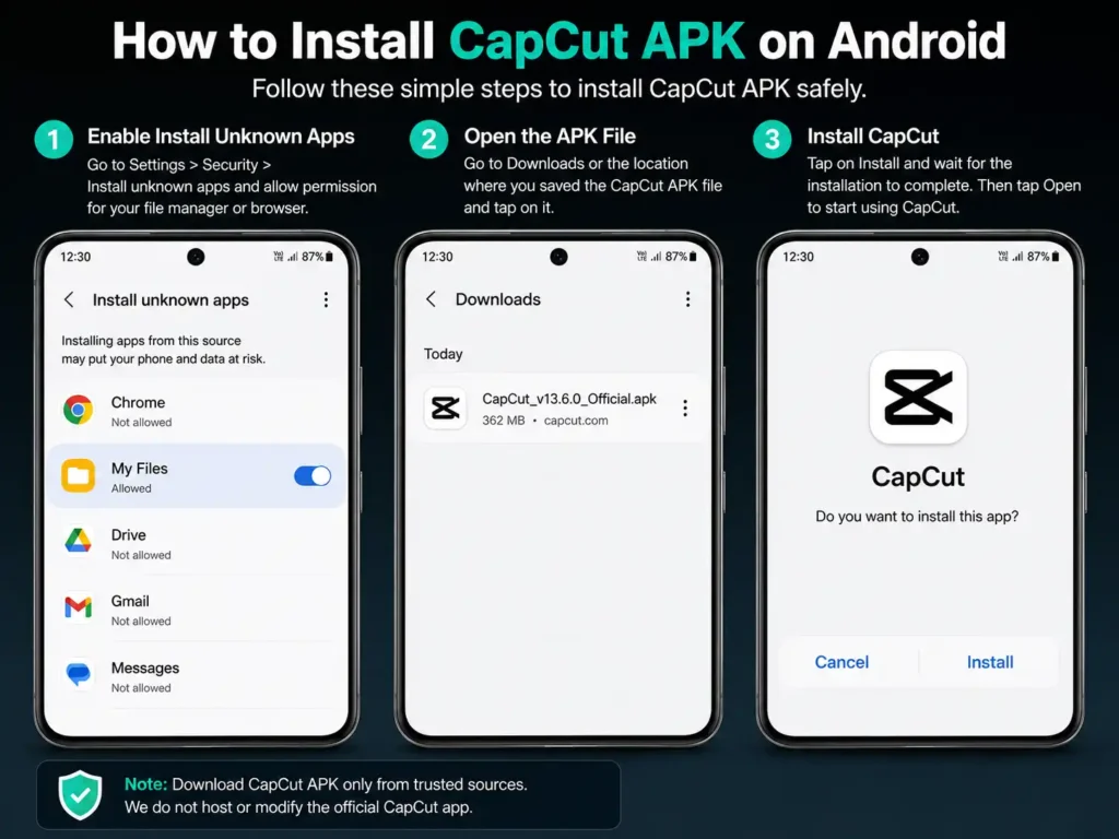 capcut installation process